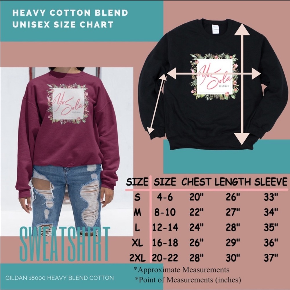 Maroon "Faith Hope.." Sweatshirt - Picture 2 of 3